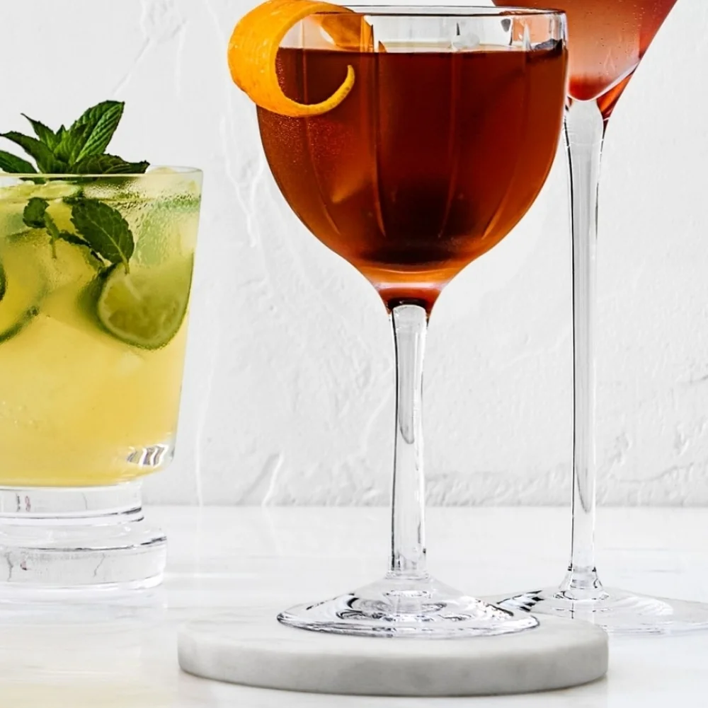 Williams Sonoma Dorset Nick & Nora Hand Cut Crystal Glass, Retail Price $39.95